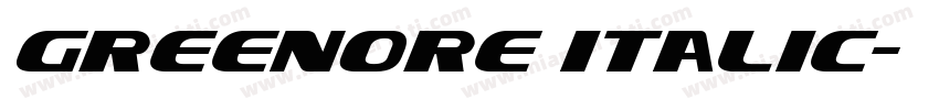 greenore italic字体转换